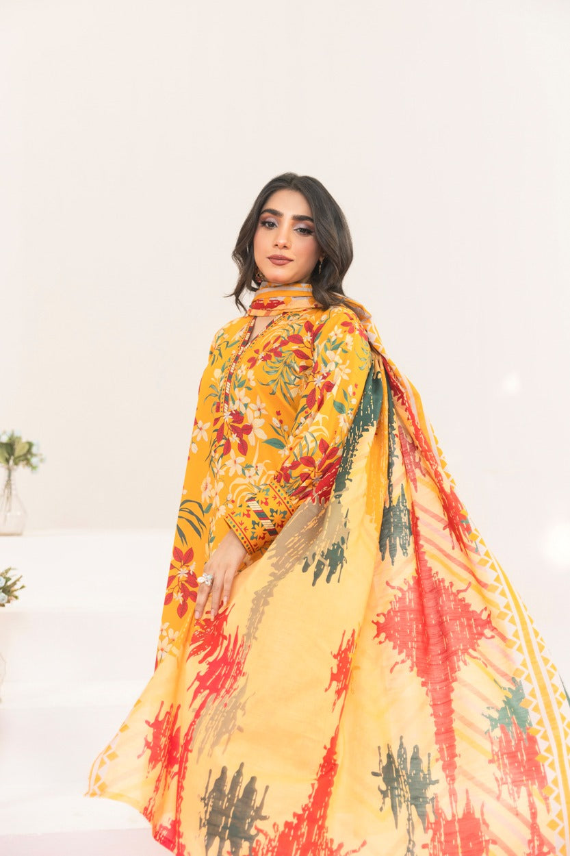 3PC STICHED PRINTED SUIT